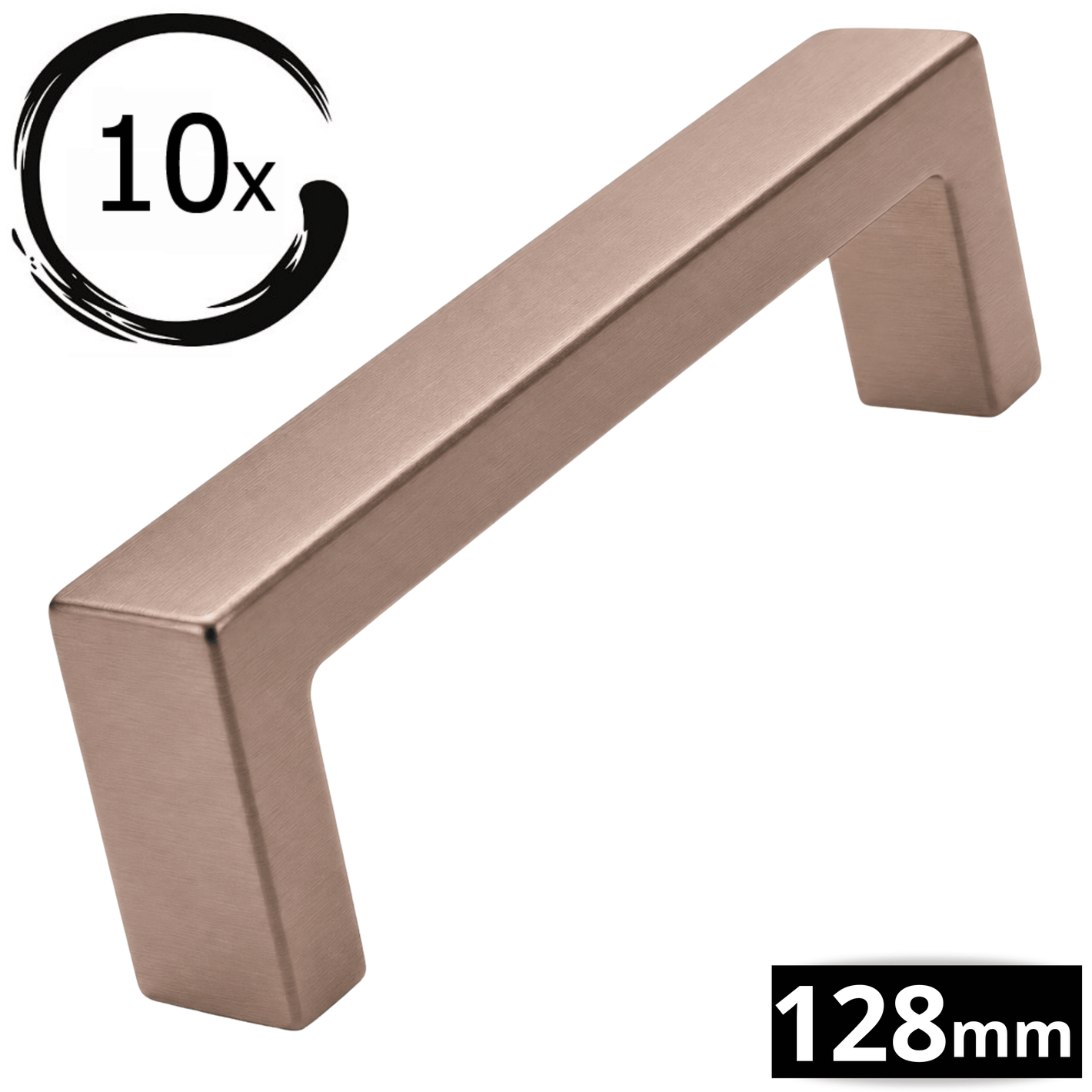 10X Handgreep 128mm RVS Rose Brons – Atlanta