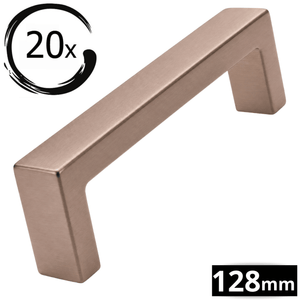 20X Handgreep 128mm RVS Rose Brons – Atlanta