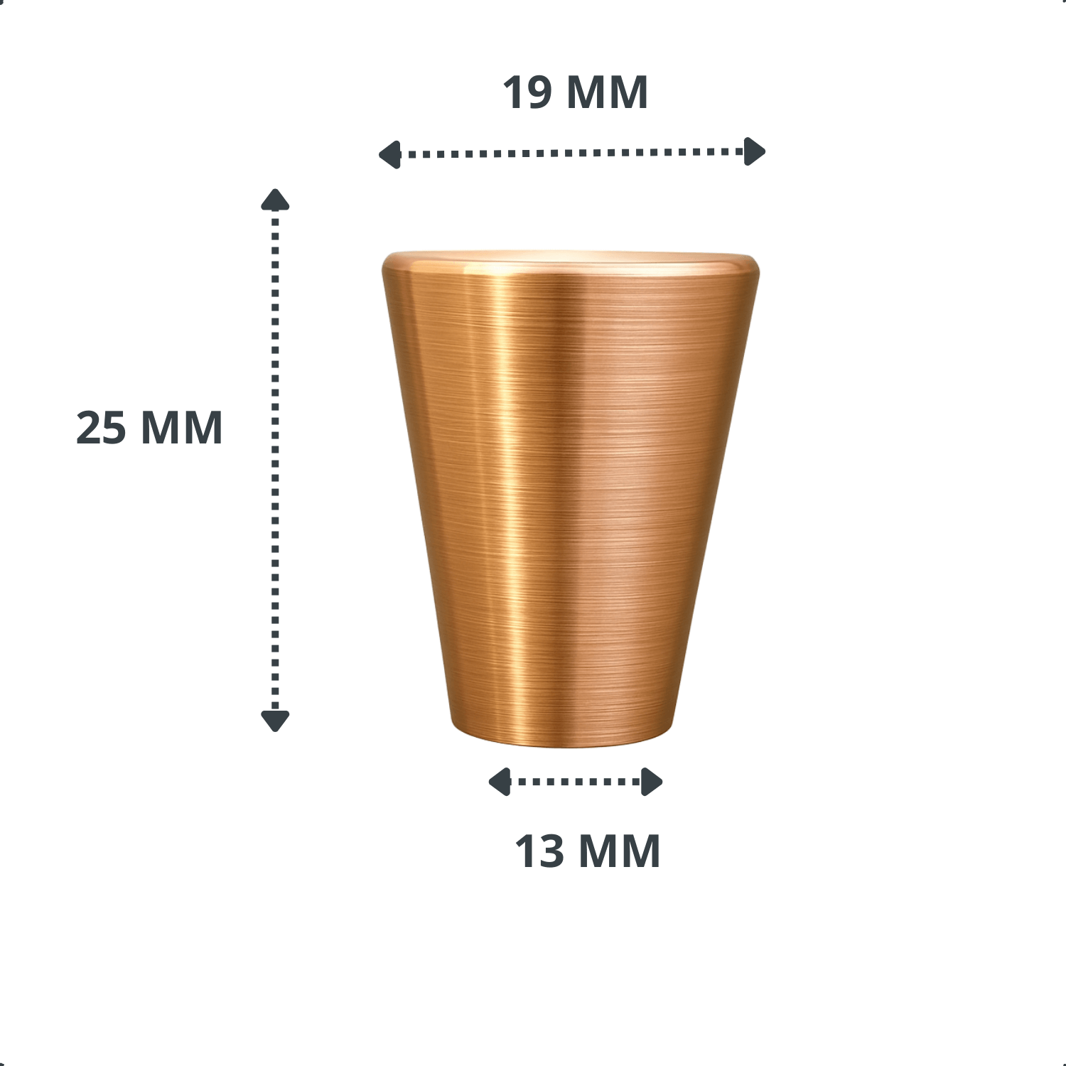 Deurknop 19mm Goud – Akron - BY MJM - GMJ71