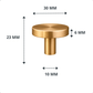 Deurknop 30mm Goud – Harbor - BY MJM - GMJ79