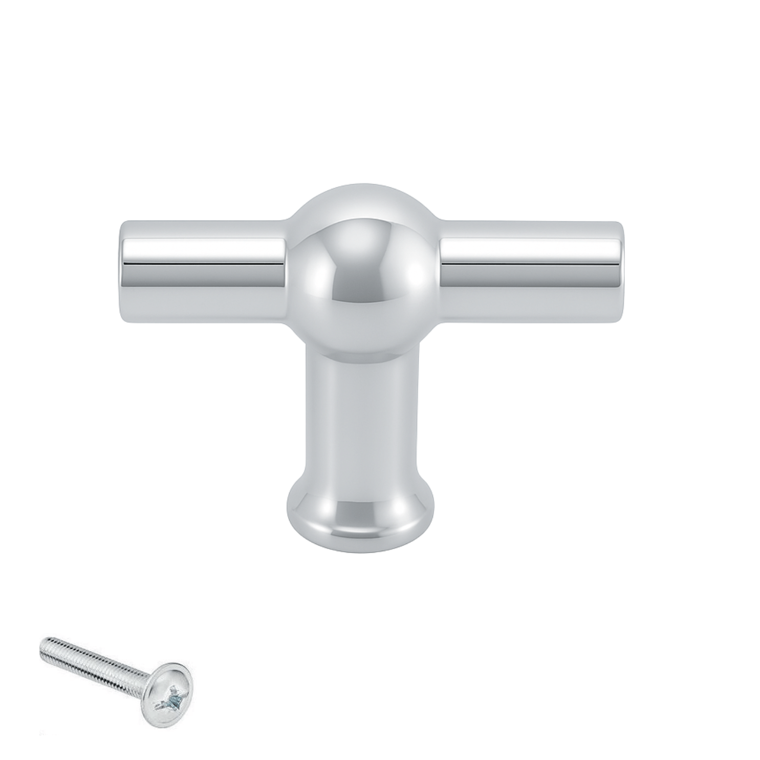 Deurknop Kansas 48 mm Chroom - BY MJM - GMJ54