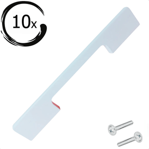 Handgreep 128mm aluminium wit met strakke, moderne uitstraling. Ideale keukengreep/kastgreep (handvatten), incl. schroeven. Levering uit eigen voorraad; voor 15:00 besteld, morgen in huis. - BY MJM - GMJ58-10