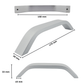 Handgreep Tulsa 160 mm Aluminium - BY MJM - GMJ11