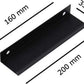 Handgreep 160mm Aluminium Zwart – Fargo - BY MJM - GMJ33